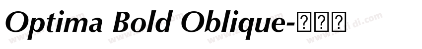 Optima Bold Oblique字体转换